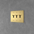 Wall Toggle Switch Solid Brass Panel Multiple Finishes