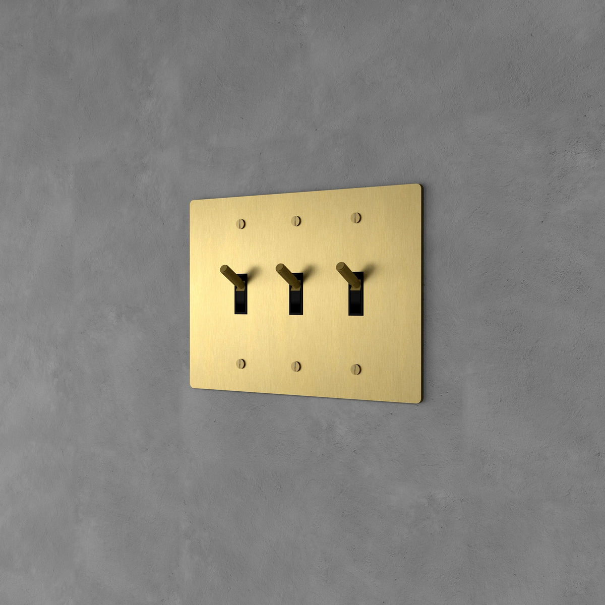 Wall Toggle Switch Solid Brass Panel Multiple Finishes