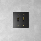 Wall Toggle Switch Solid Brass Panel Multiple Finishes