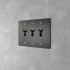 Wall Toggle Switch Solid Brass Panel Multiple Finishes