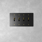 Wall Toggle Switch Solid Brass Panel Multiple Finishes