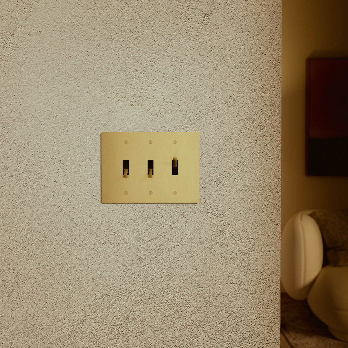 Wall Toggle Switch Solid Brass Panel Multiple Finishes