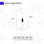 Wall Toggle Switch Solid Brass Panel Multiple Finishes