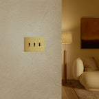 Wall Toggle Switch Solid Brass Panel Multiple Finishes