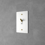 Wall Toggle Switch Solid Brass Panel Multiple Finishes