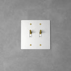 Wall Toggle Switch Solid Brass Panel Multiple Finishes