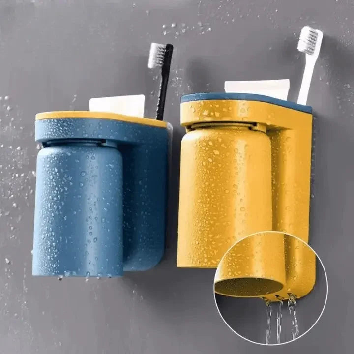 Wall Toothbrush Holder Self-Adhesive No-Drill Removable Cup