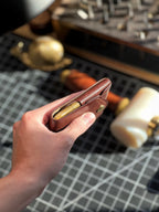 Wallet Full-Grain Leather Hand-Stitched Pen Holder