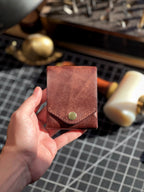 Wallet Full-Grain Leather Hand-Stitched Pen Holder