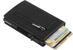 Wallet RFID-Blocking Quick-Access Genuine Leather & Aluminum