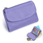 Wallet Slim Bifold Genuine Pebbled Leather RFID Blocking