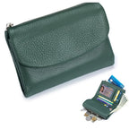 Wallet Slim Bifold Genuine Pebbled Leather RFID Blocking
