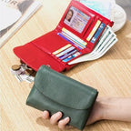 Wallet Slim Bifold Genuine Pebbled Leather RFID Blocking