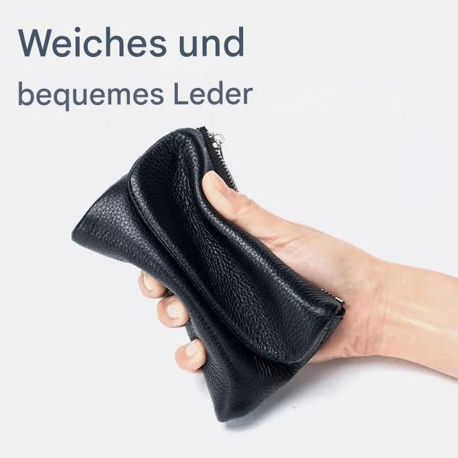Wallet Slim Bifold Genuine Pebbled Leather RFID Blocking