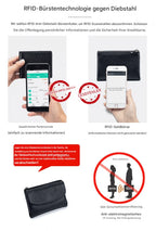 Wallet Slim Bifold Genuine Pebbled Leather RFID Blocking
