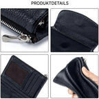 Wallet Slim Bifold Genuine Pebbled Leather RFID Blocking