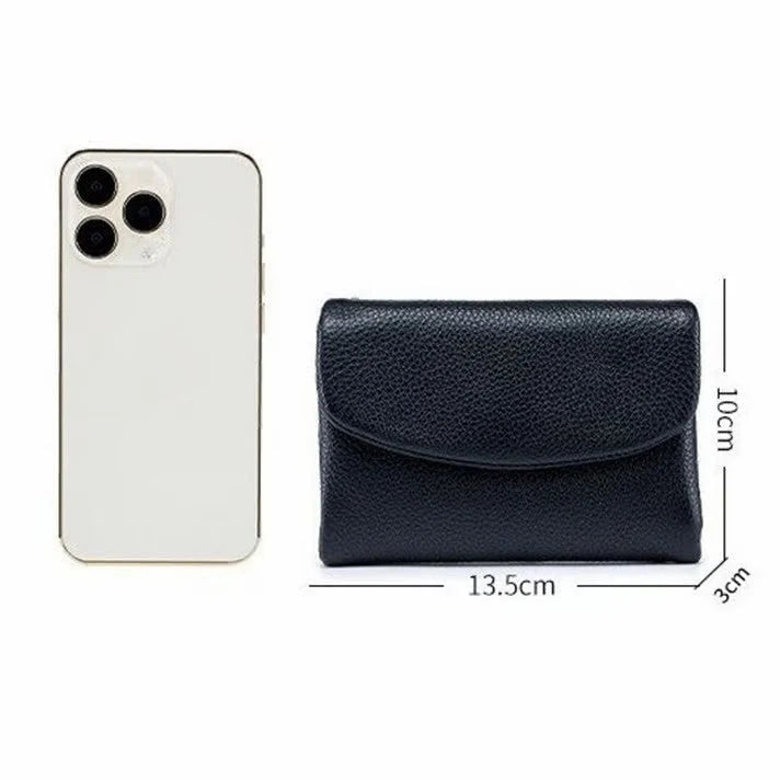 Wallet Slim Bifold Genuine Pebbled Leather RFID Blocking