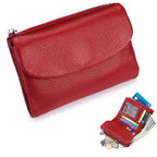 Wallet Slim Bifold Genuine Pebbled Leather RFID Blocking