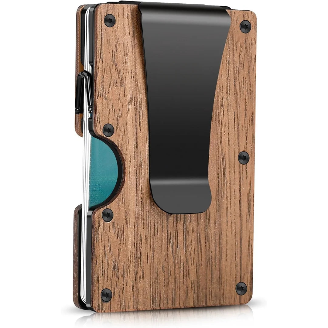 Wallet Slim Carbon Fiber Money Clip & RFID Blocking