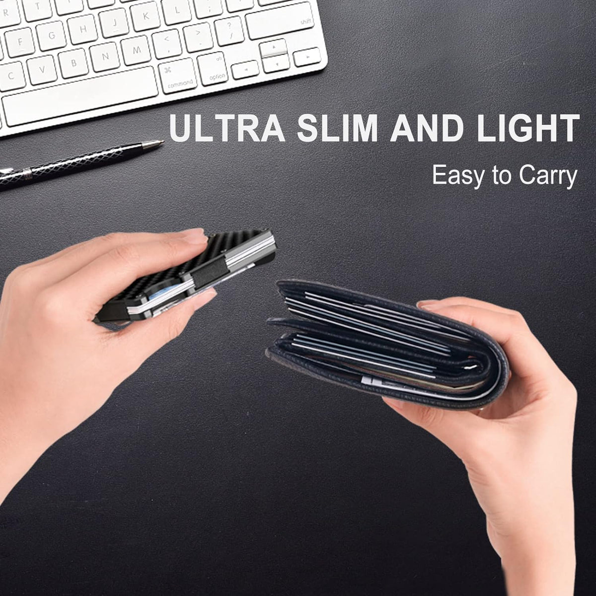 Wallet Slim Carbon Fiber RFID-Blocking