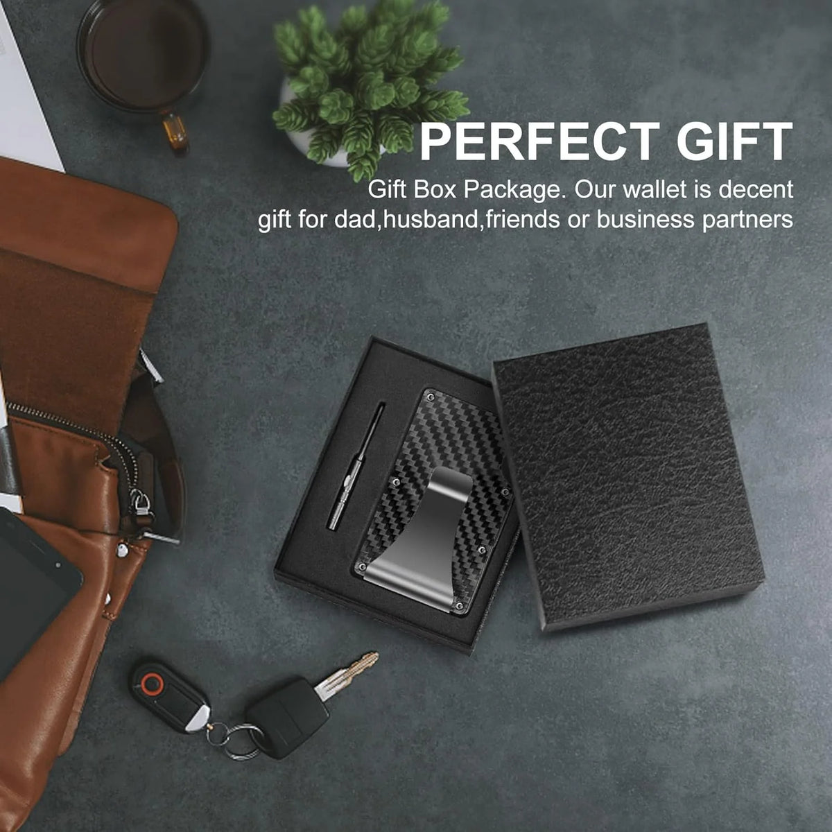 Wallet Slim Carbon Fiber RFID-Blocking