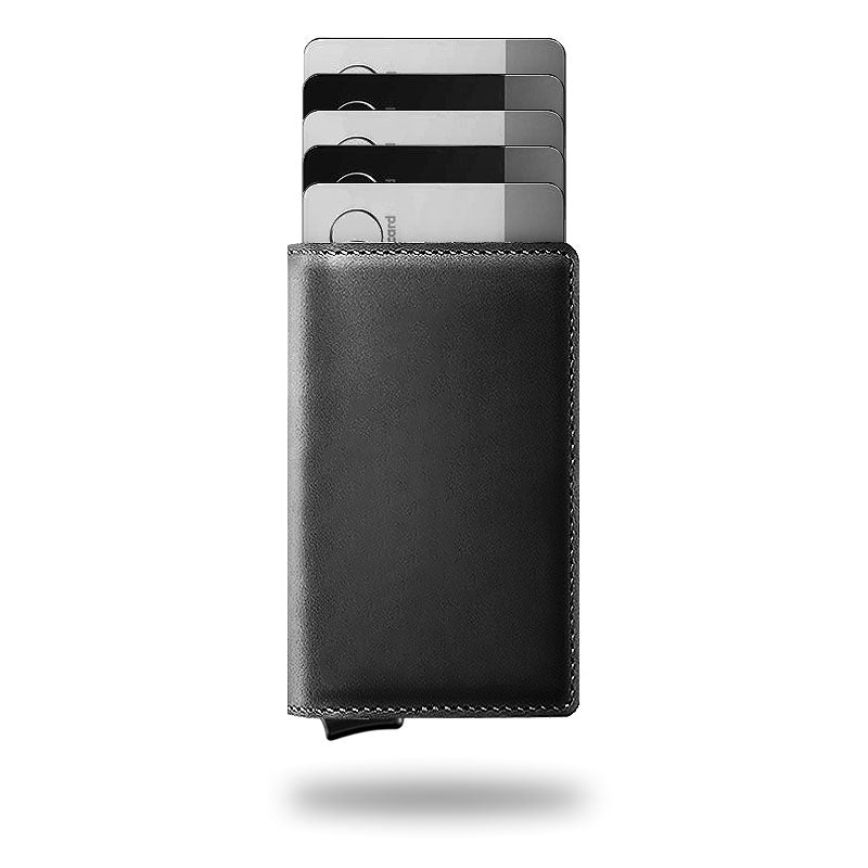 Wallet Slim Leather RFID Blocking Quick Access Card Slider
