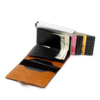 Wallet Slim PU Leather Pop-Up RFID Blocking