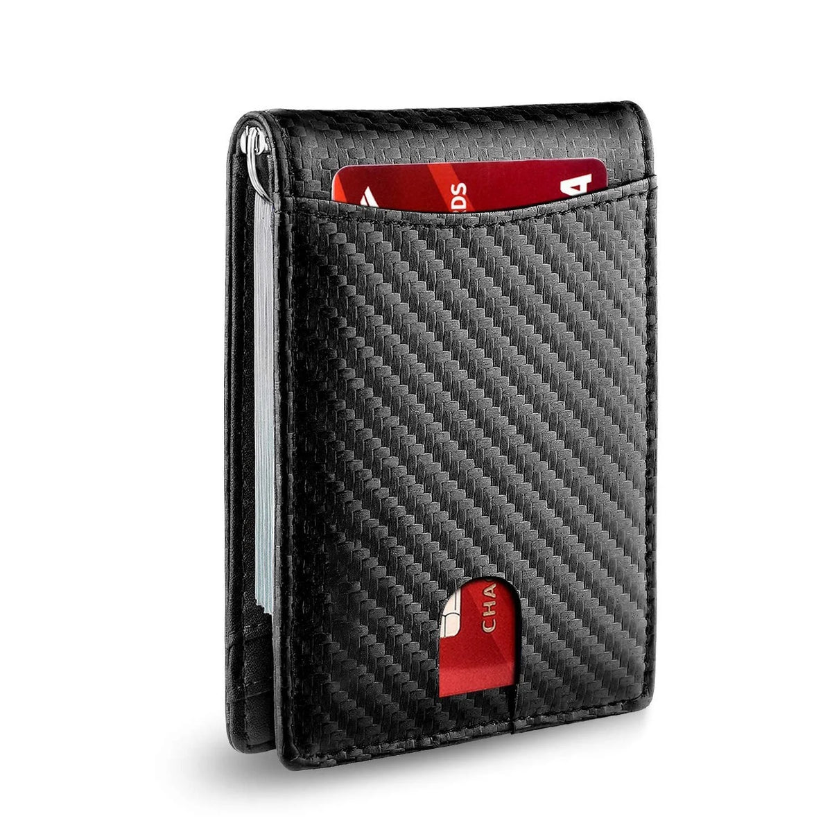 Wallet Slim RFID-Blocking Holds 7 Cards & Cash