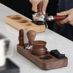 Walnut Anti-Slip Espresso Tamper Station