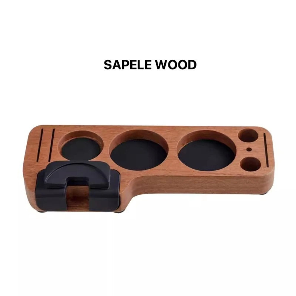 Walnut Anti-Slip Espresso Tamper Station