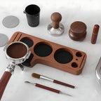 Walnut Anti-Slip Espresso Tamper Station