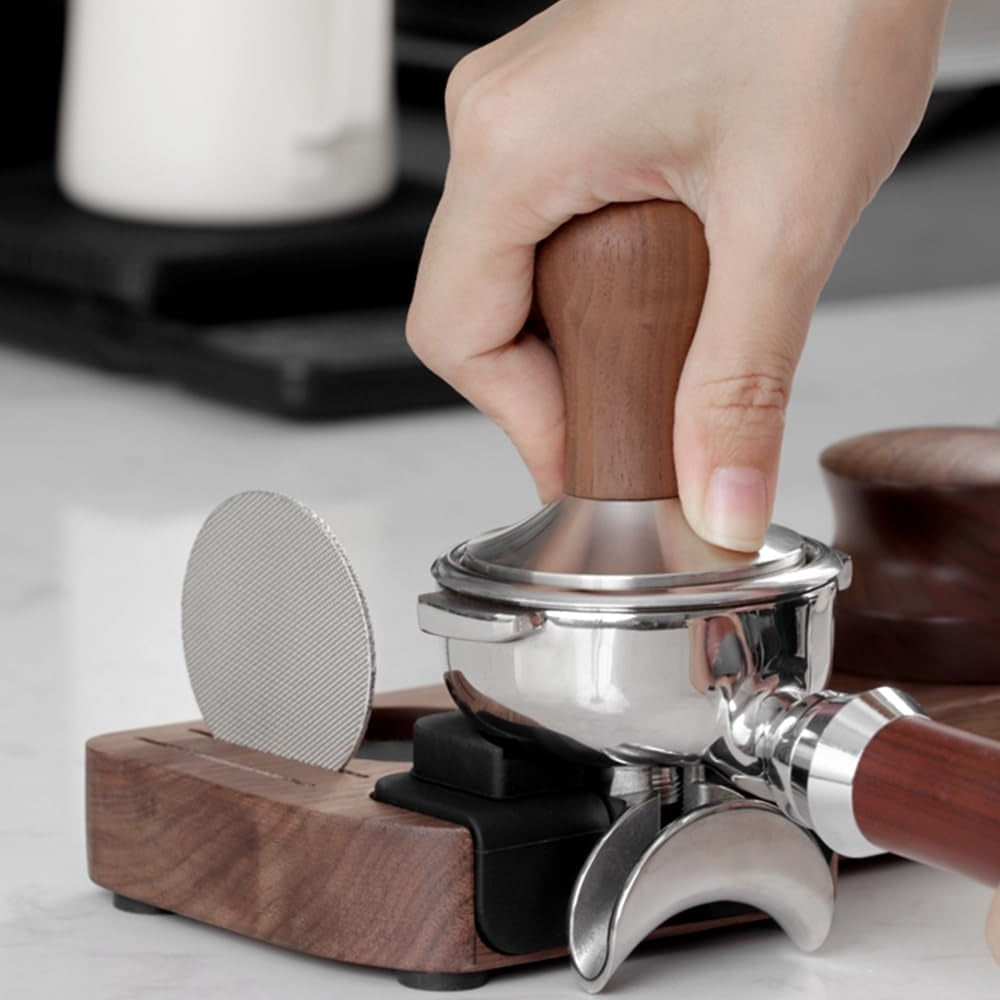 Walnut Anti-Slip Espresso Tamper Station