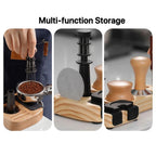 Walnut Anti-Slip Espresso Tamper Station