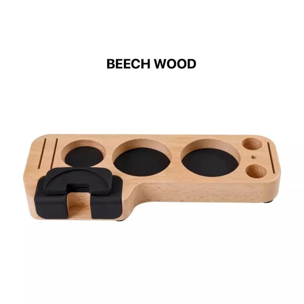 Walnut Anti-Slip Espresso Tamper Station