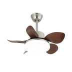 Walnut-Finish Wooden Blades Integrated LED Ceiling Fan (Remote Control)