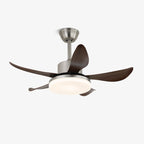 Walnut-Look Integrated LED Remote-Control Ceiling Fan (91 cm Span)