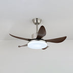 Walnut-Look Integrated LED Remote-Control Ceiling Fan (91 cm Span)