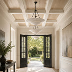 Warm 12W LED Copper & Plaster Chandelier (Adjustable Chain)
