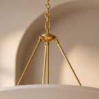 Warm 12W LED Copper & Plaster Chandelier (Adjustable Chain)