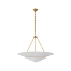 Warm 12W LED Copper & Plaster Chandelier (Adjustable Chain)