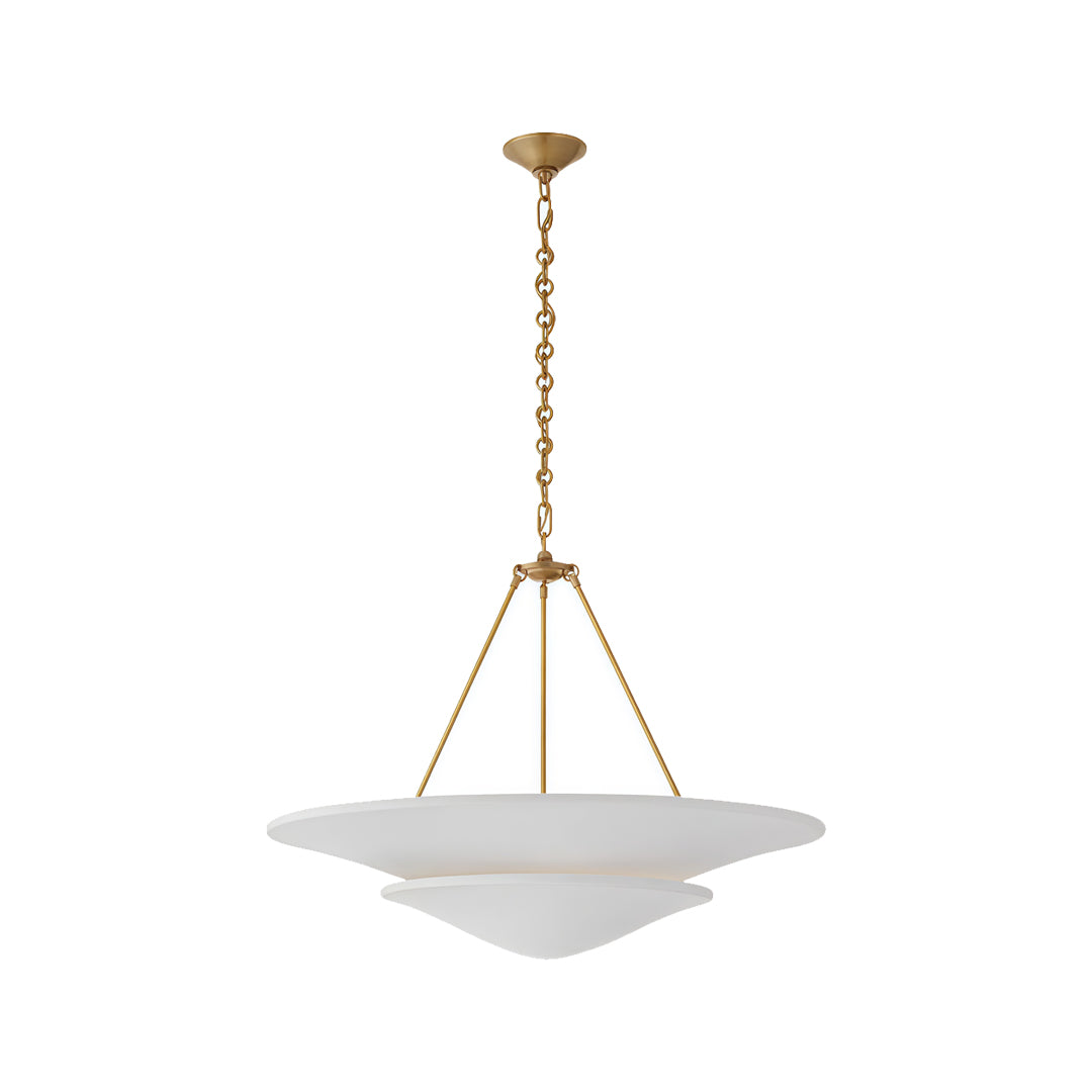 Warm 12W LED Copper & Plaster Chandelier (Adjustable Chain)