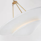 Warm 12W LED Copper & Plaster Chandelier (Adjustable Chain)