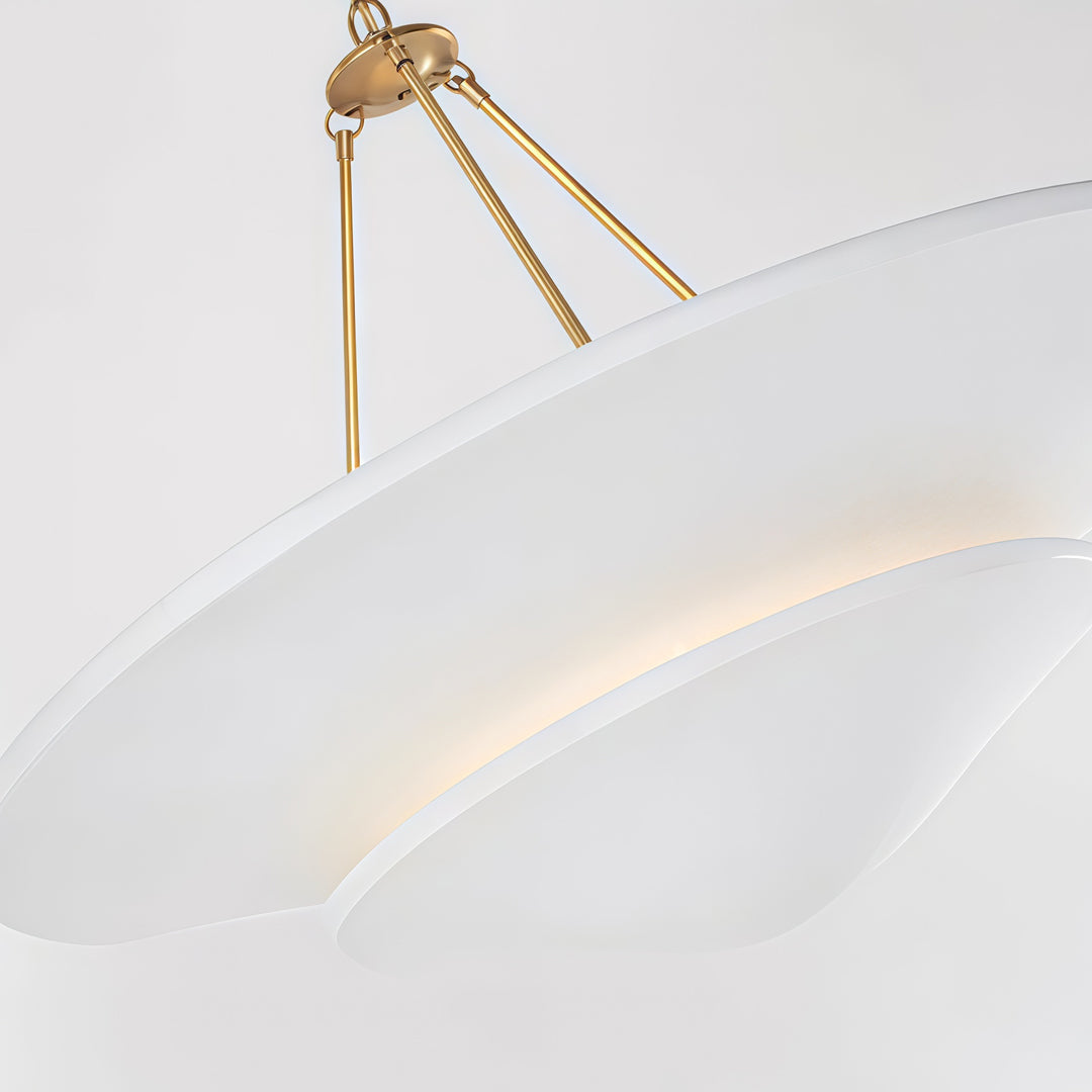 Warm 12W LED Copper & Plaster Chandelier (Adjustable Chain)