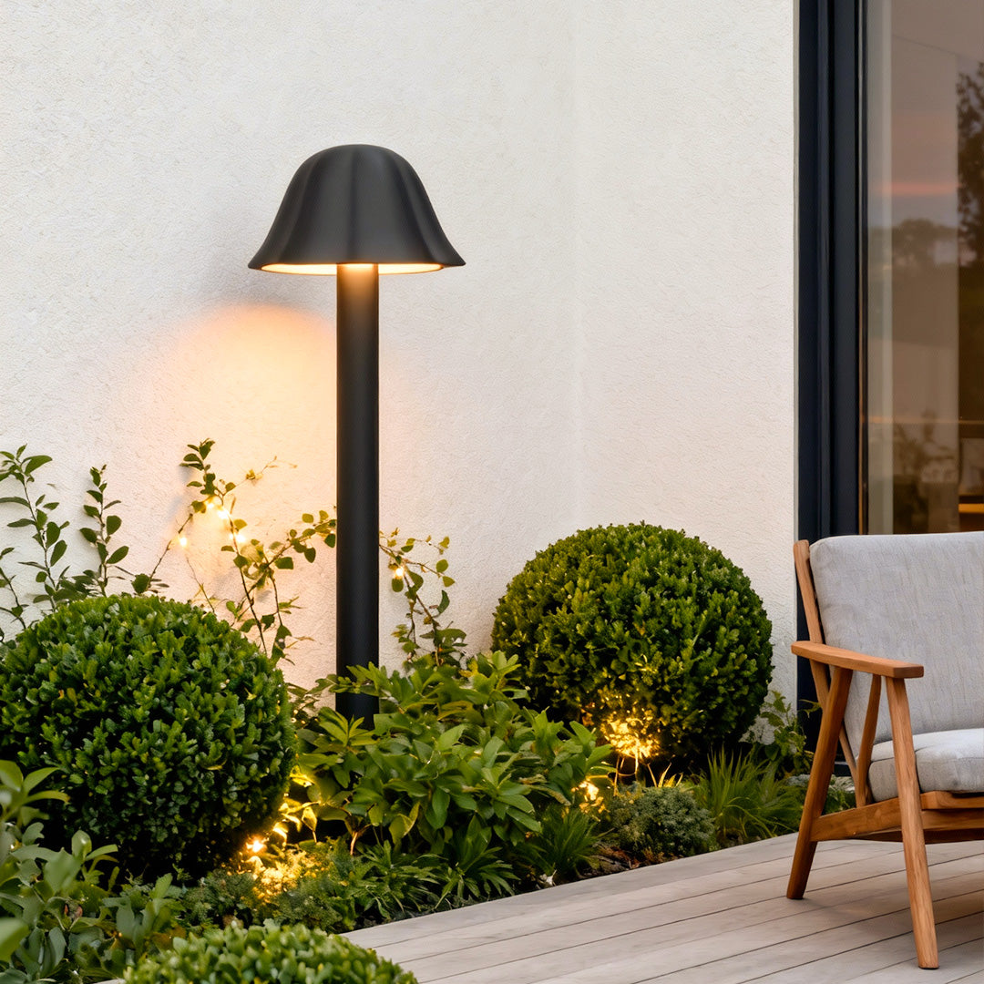 Warm 3000K Glare-Free Mushroom-Cap Path Light (Hardwired, IP54)