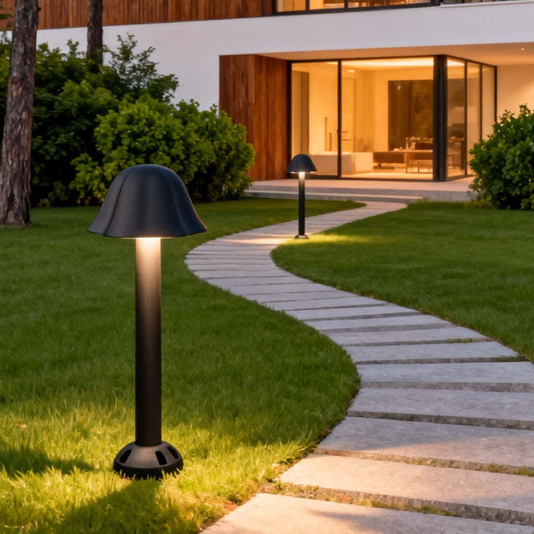 Warm 3000K Glare-Free Mushroom-Cap Path Light (Hardwired, IP54)