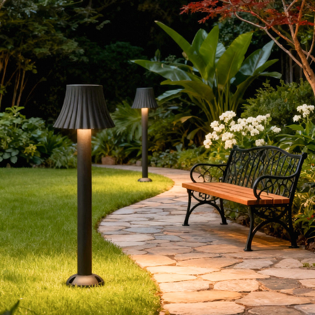 Warm 3000K Glare-Free Mushroom-Cap Path Light (Hardwired, IP54)