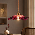 Warm Ambient Lotus-Shaped FRP Pendant Lamp (Adjustable Height)