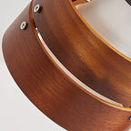 Warm Ambient Wood & Iron Bedside Lamp