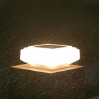Warm LED Solar-Powered Weatherproof Pillar Light