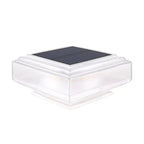 Warm LED Solar-Powered Weatherproof Pillar Light
